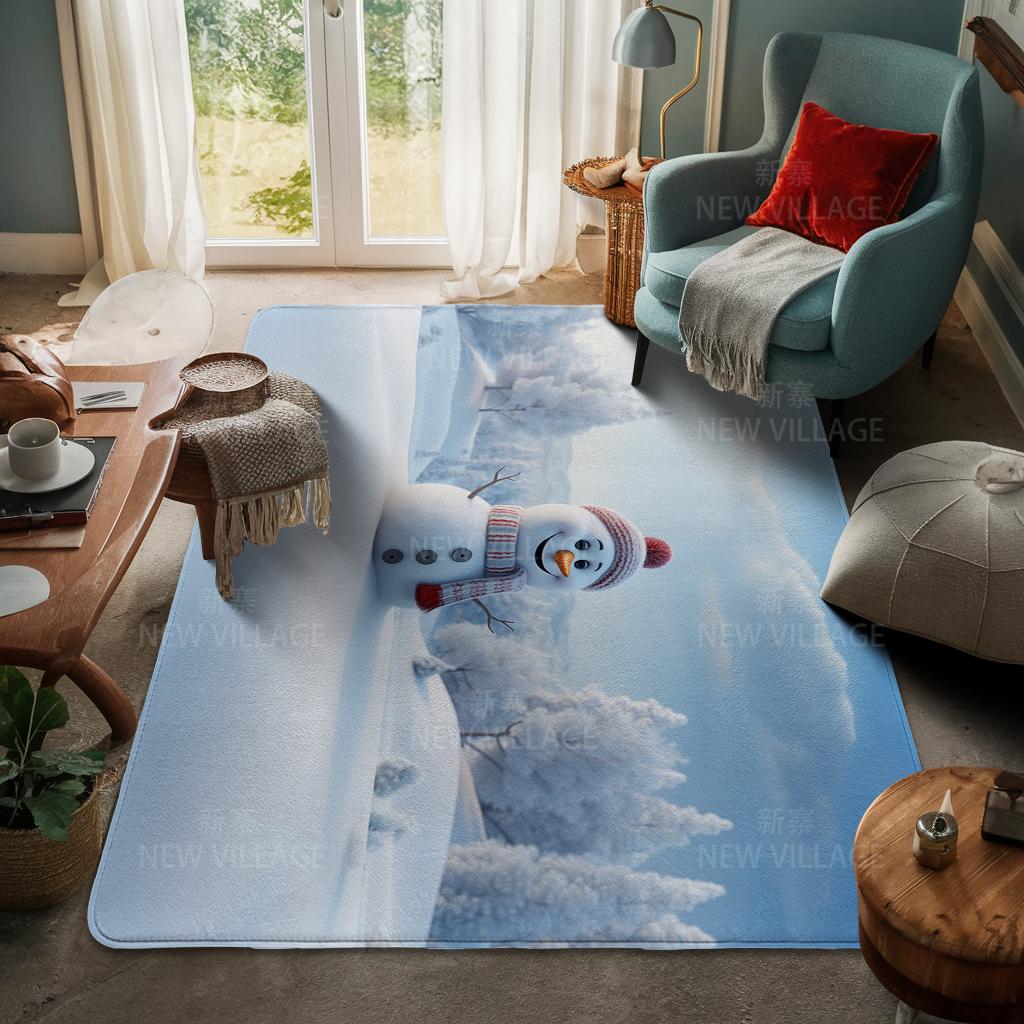 Ковер у входа в дом Домашний коврик у двери Гостиная Ванная Комната Ноги ванная комната Нескользящие коврики с водопоглощением для ванной Счастливого Рождества зима