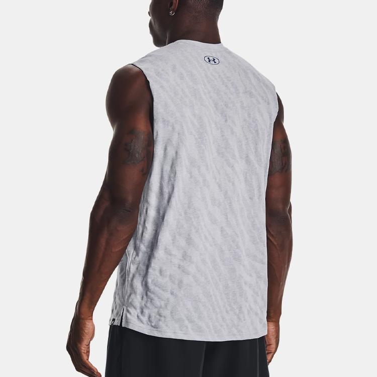 Under Armour Жилет для тренировок Project Rock Print, мужские топы, светло-современный серый 1379019-011