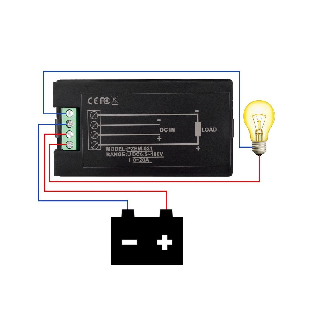 Цифровой амперметр вольтметр постоянного тока 6,5 В-100 В 100 А 50 А 20 А мультиметр измеритель мощности ЖК-дисплей вольт ватт измеритель мощности энергии с шунтом 100 А/75 мВ