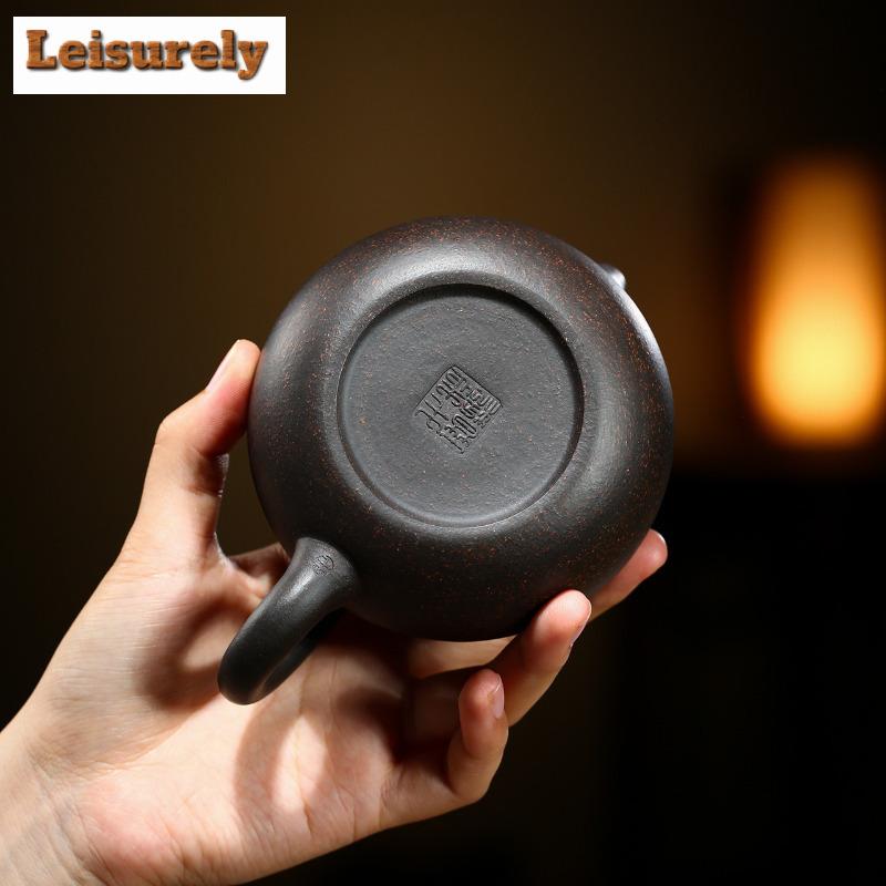 280 мл традиционный исинский фиолетовый глиняный чайник ручной работы Xishi чайник из необработанной руды черного золота глиняный китайский чайный сервиз Zisha чайная утварь подарок