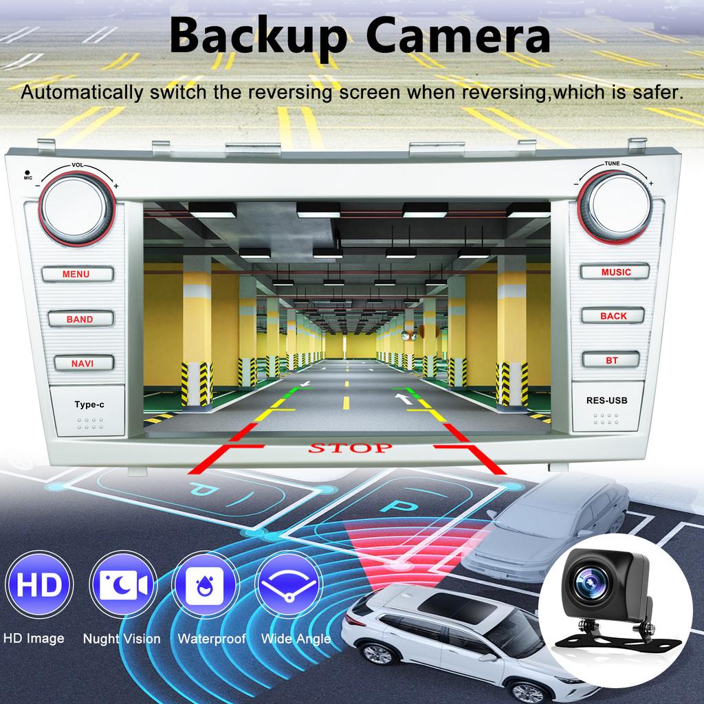 Android 13 Car Radio For Toyota Camry XV40 Aurion 2007-2011 Carplay Head Unit Multimedia Player GPS Navigation Stereo