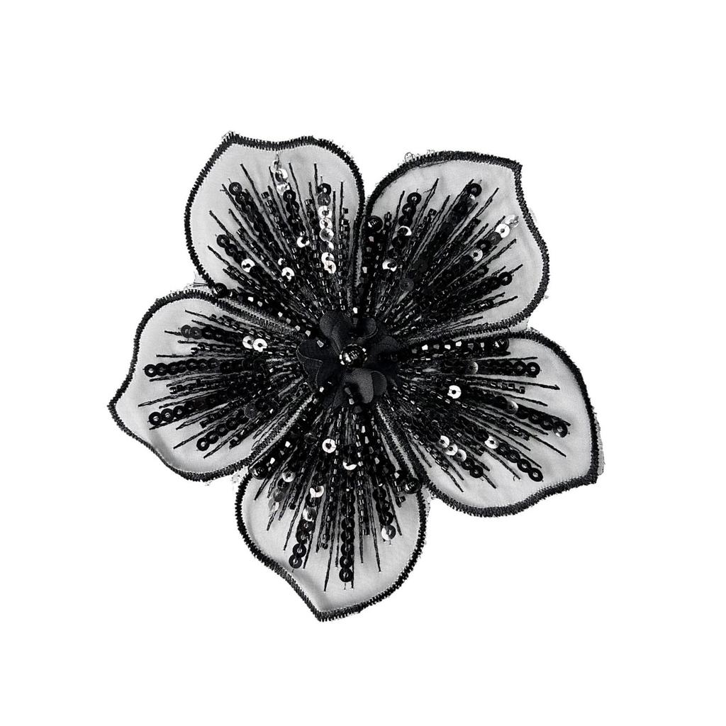 Элегантная вышитая цветочная аппликация, цветочная нашивка, красивая нашивка, подходящая для любителей моды и дизайнеров, подарок