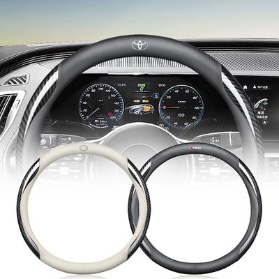Автомобильная замшевая кожа из углеродного волокна Чехол на руль Нескользящий для GR TRD C-hr Prado Rav4 Yaris Hilux Prius Avensis Corolla Camry