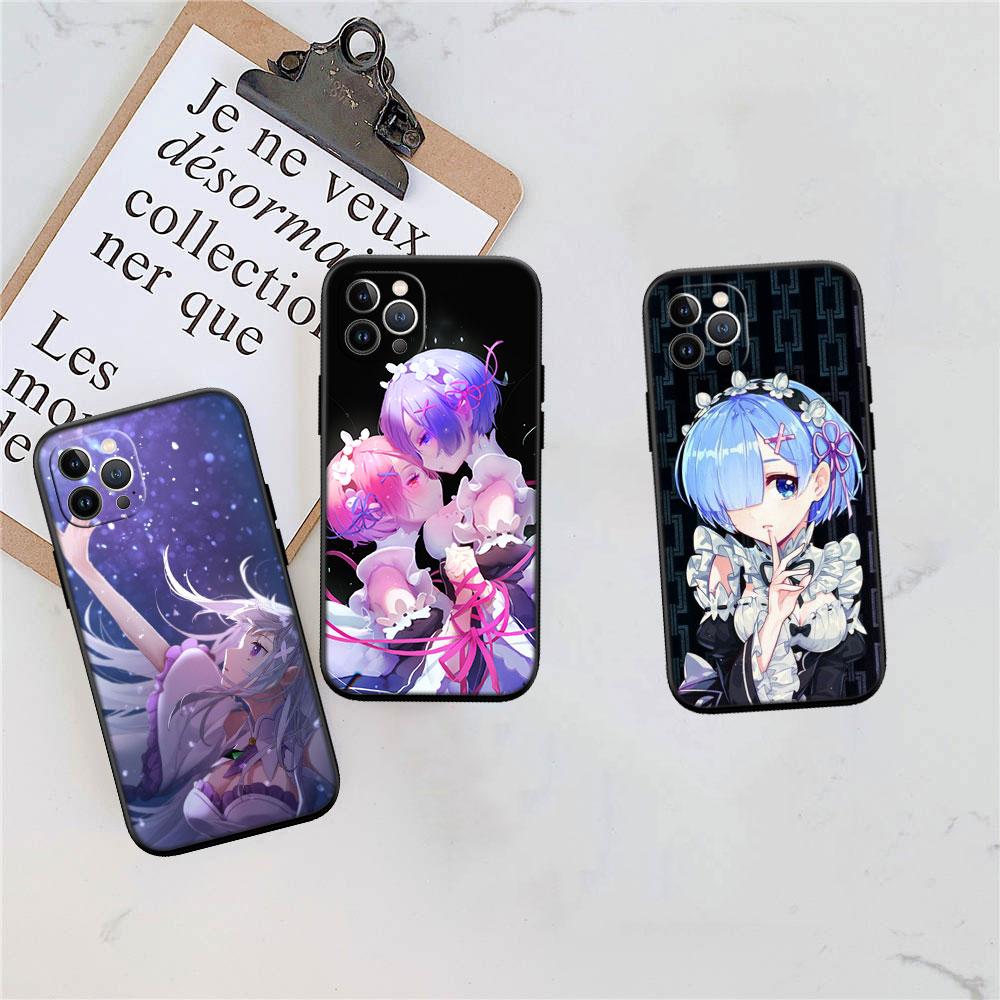 CJ48 Emilia Re Zero Ram Rem Soft Shell Phone Case for Redmi Note 8 9 Pro Max 9S 9T 9C NFC 8T 8A 10A A4