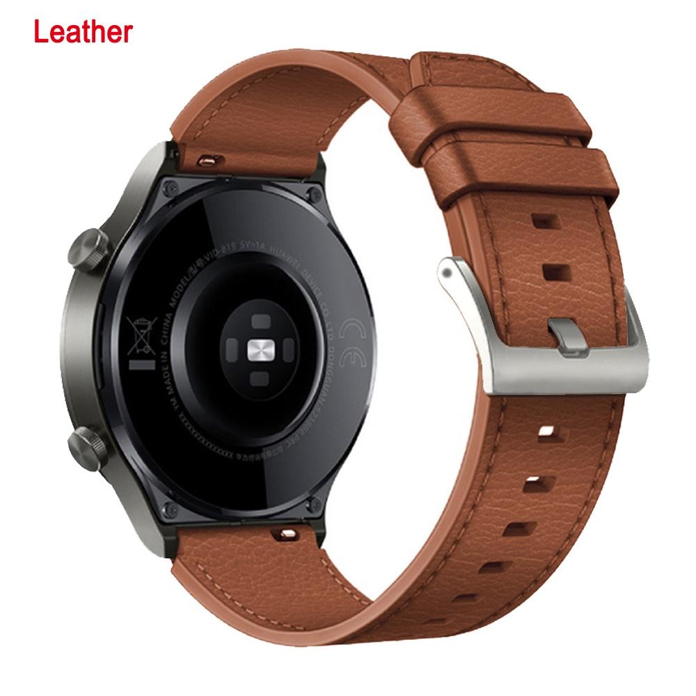 22mm Leather Strap for Huawei Watch4 GT3 Se GT2 3 Pro Runner 46mm Watchband Bracelet Suunto 5 Peak / 9Peak Accessories
