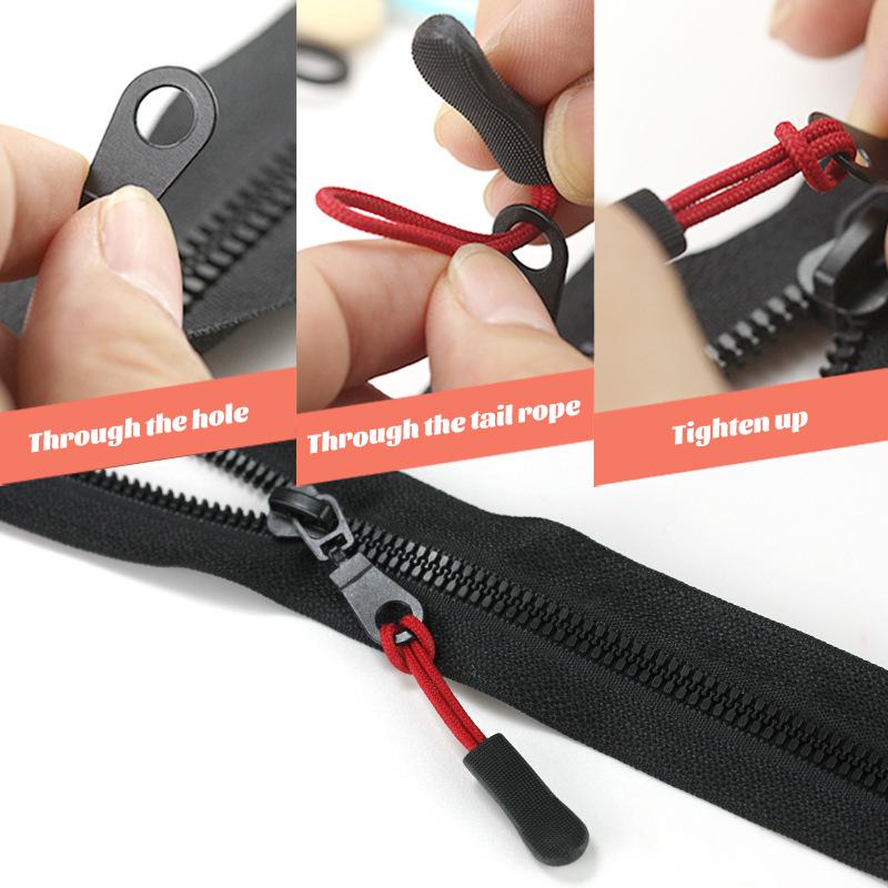 10/20 шт., съемник на молнии, подходит для веревки, фиксатор одежды, фиксатор молнии, сломанная пряжка, шнур на молнии, язычок для одежды, чемодан, рюкзаки