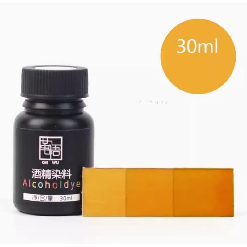 30 мл Кожаный спиртовой краситель, содержащий золотой пигмент сплошного цвета, ручной работы, DIY, растительного дубления, для сумок, одежды, тинта, пигмент для кожаного искусства