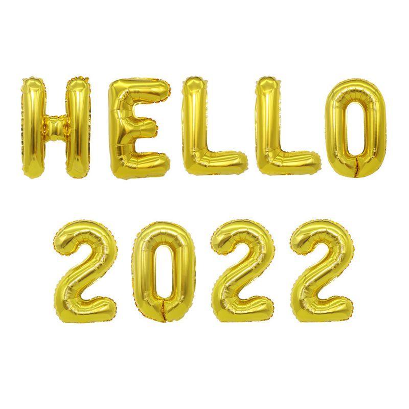 Elegant Gold Happy New Year 2022 Balloons Set For Festive Home Decorations