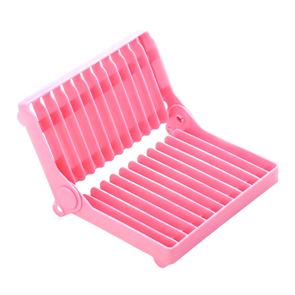 Foldable Design Dish Drying Rack Plastic Material Kitchen Drainer Plate Organizer  Plate Storage