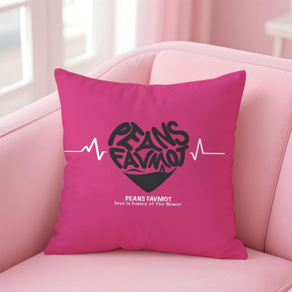 Creative love letters Cushion Cover Premium Comfort Reversible Pillow Cove -Two in One Design for Any Room & Car Interior