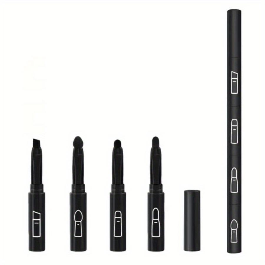 4Pcs/set 4 IN 1 Multifunctional Makeup Brushes Set Makeup Gadget Detachable Lip Eyeshadow Brush Sponge Eyeshadow Brush for Home Travel