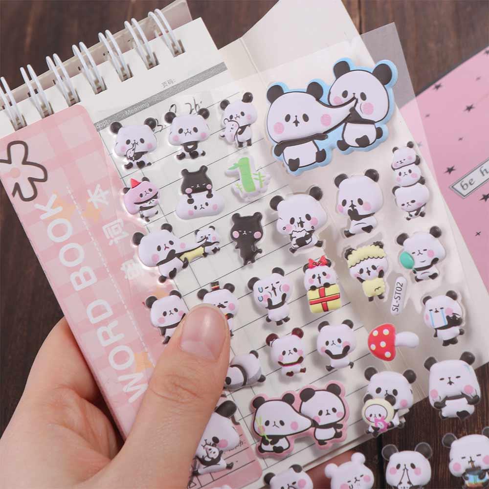 Strawberry Bear Panda Bubble Sticker Goo Card Stickers Skateboards Luggage Suitcases Decor