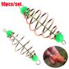 10 Pcs/Set New Style Explosion Olive Fishing Bait Hanging Tackle Stainless Steel Feeder Spring Lure
