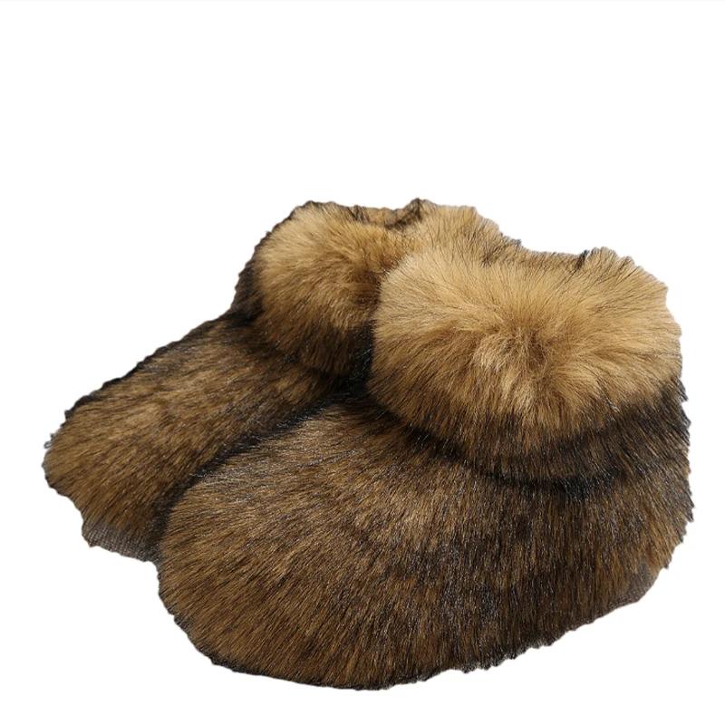 Модные женские меховые ботильоны на плоской подошве, зимние теплые дизайнерские новые прогулочные повседневные короткие ботинки, удобные модные женские сапоги