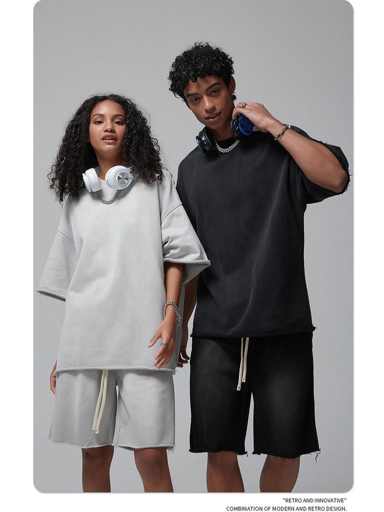 Мужская летняя футболка ARTIE белого цвета с эффектом потертости, окрашенная распылением | Коллекция 2024 г.