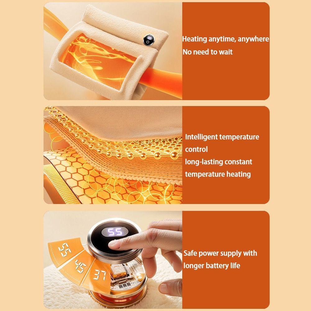 3 Levels Electric Hand Warmer Soft Flannel Hand Warmer Pouch Heating Pad for Hands for Women Men