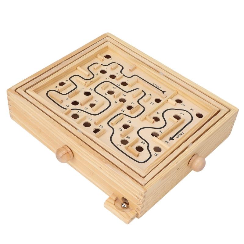 Educational Maze Puzzle Game Toy For Adult and Kids Concentration and Balance Skill Training Bead Maze Board Game Toy