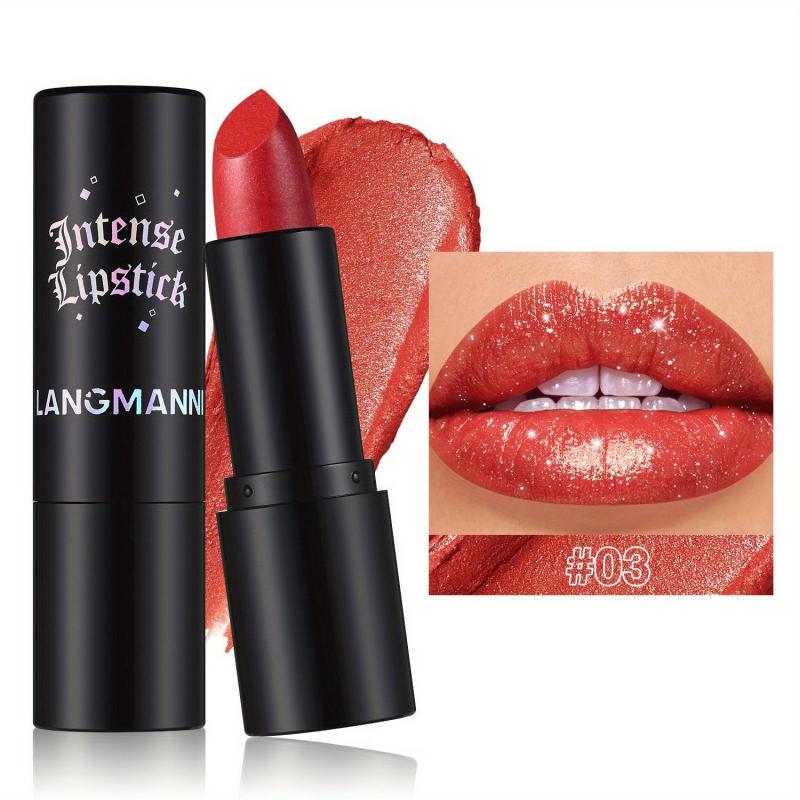 Fine Shimmering Pearlescent Lipstick Velvet Highly Pigmented Dazzling Lipstick Non-stick Cups Easy To Color Lip&Cheek Dual-use