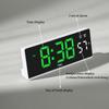 USB Powered Always On Digital Alarm Clock TEMP Week Dual Alarm  DST Snooze  Night Mode 12/24H Voice Control LED Clock