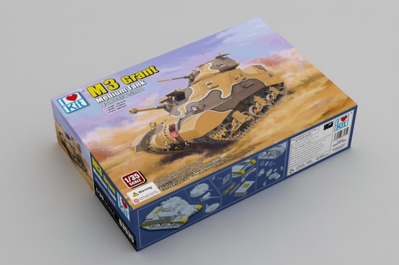 I Love Kit Британский средний танк M3 Grant Пластиковая модель ILK63535 1/35 (Формованный цвет)