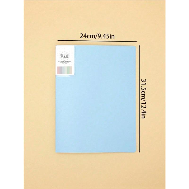 1 шт. Однотонная многослойная папка-портфель для документов формата А4 с прозрачными карманами для хранения бумаги, большой вместимости (Случайная карточка с этикеткой на обложке)