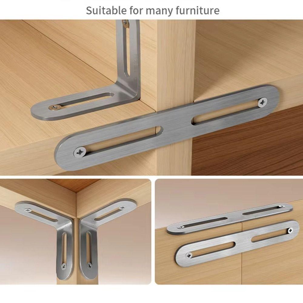 1/2 шт. Угловой кронштейн из нержавеющей стали, соединительный, кронштейн для поддержки полки, экраны для шкафов, стена
