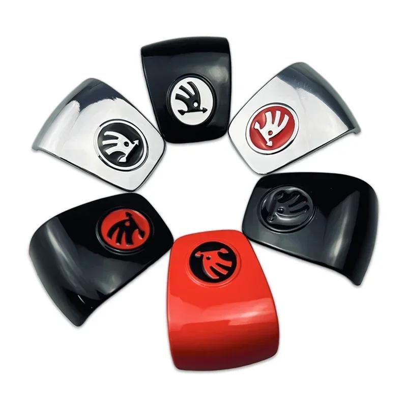 Car Gear Knob Cap for Skoda Superb Fabia Octavia Yeti Kodiaq Karoq 2 A7 Tour RS Rapid Emblem Shift Lever Head Cover Accessories bst433