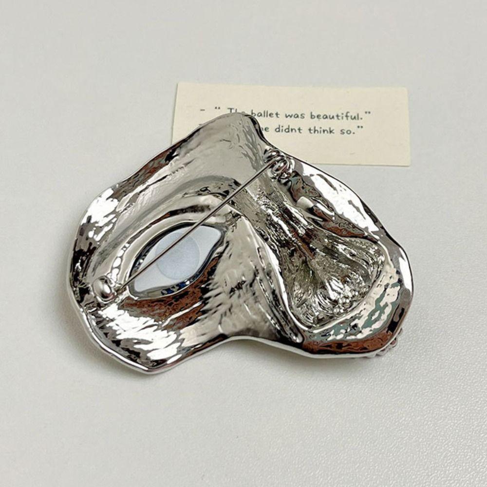 Цинк Цинковый сплав Преувеличенные броши Ювелирные аксессуары Женская брошь Винтажная брошь с половиной человеческого лица Подарок