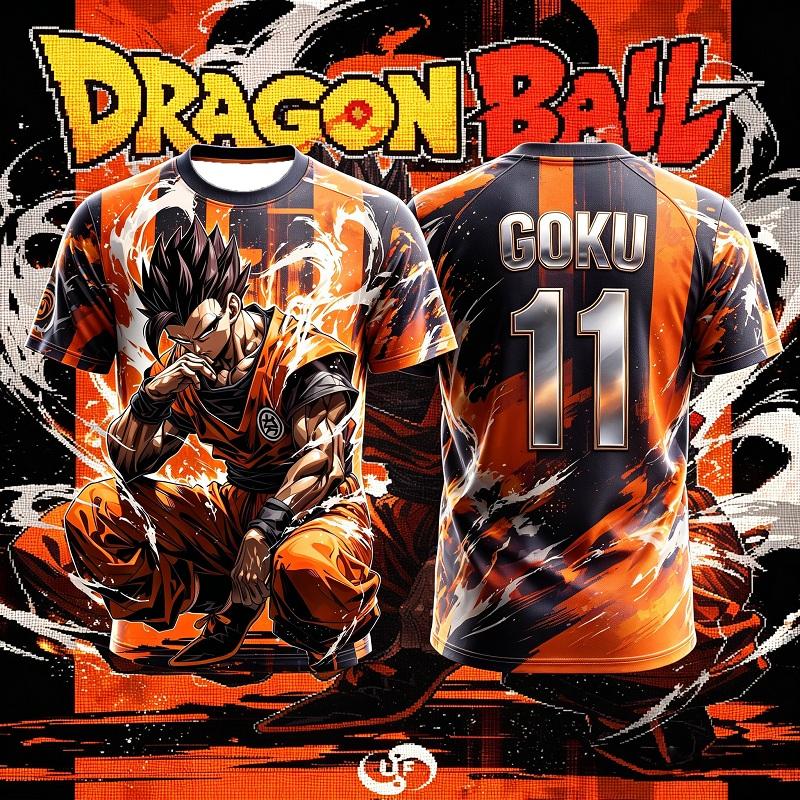 2026 Аниме Футбольная Майка Dragon Ball Мужская Женская Оверсайз Футболка Летняя Быстросохнущая Спортивная Дышащая Оверсайз Косплей Футболка