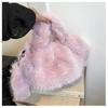 1 шт., женская новая банкетная, вечерняя сумка, симпатичная сумка-ведро, женская сумка через плечо, большая вместимость, плюшевая сумка, искусственный мех