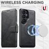 Магнитный чехол для телефона Samsung Galaxy S26 Ultra S22 S23 S24 S25Ultra Съемный кошелек-держатель для карт Кожаная обложка