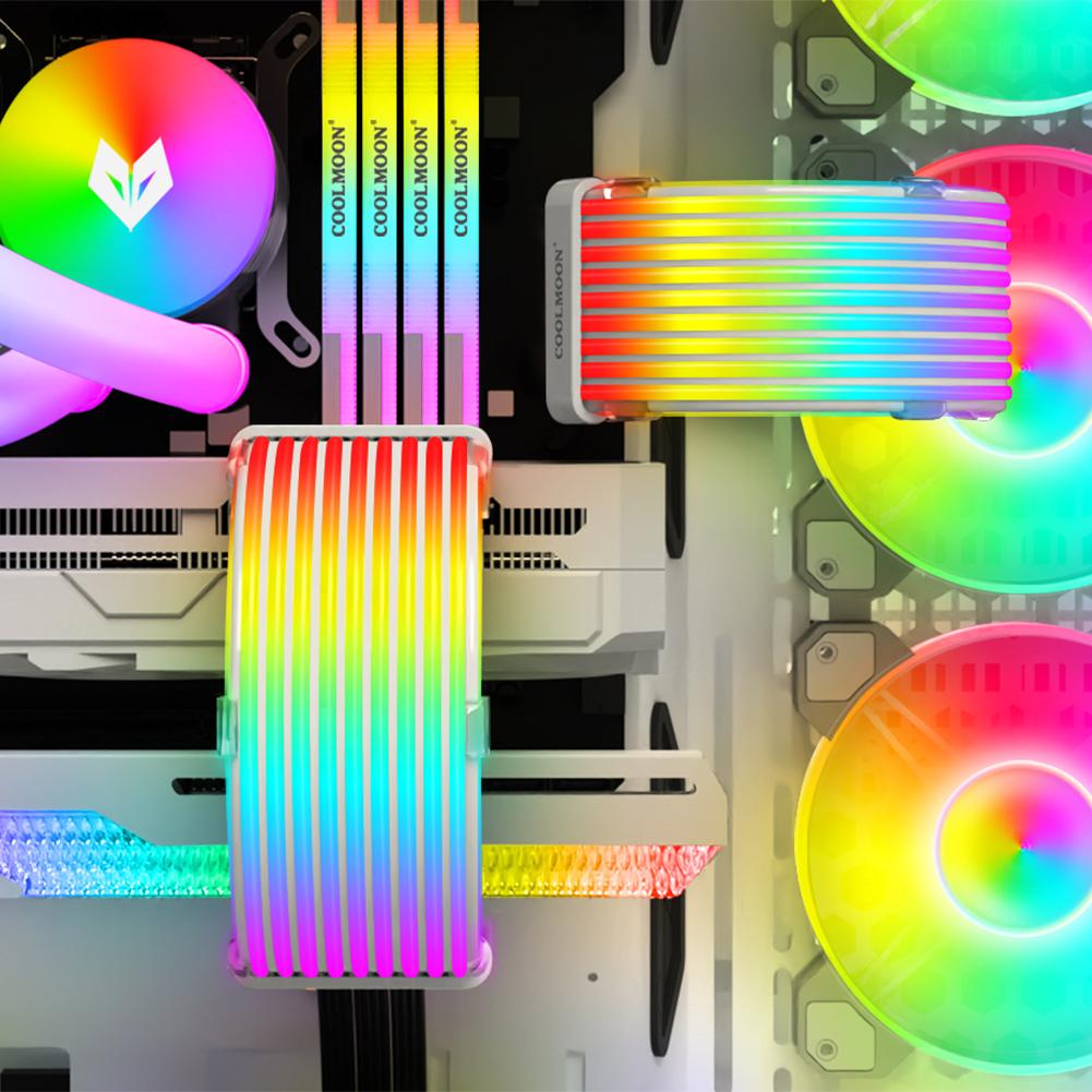 COOLMOON Glow Neon Cord 8Pin/24Pin ARGB LED Flexible Light Bar 5V Sync Replacement Multifunctional DIY Computer Accessories