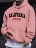Printed Drawstring Sweatshirt Hooded Pullover Sweatshirt