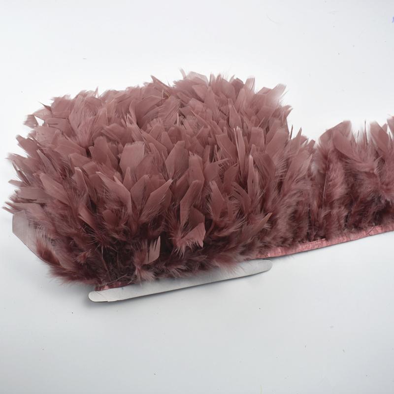 10Meters Turkey Feathers Trim Fringe Ribbon Feather On Tape Flecos Sewing Trimmings Fringe for Clothes Dress Wedding Decoration
