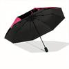 1pc Cherry Blossom Yin Yang Automatic Opening/closing umbrella, Reinforced 8-Rib Construction, Compact Travel Umbrella yy250808122