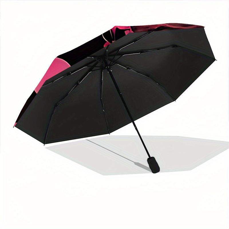 1pc Cherry Blossom Yin Yang Automatic Opening/closing umbrella, Reinforced 8-Rib Construction, Compact Travel Umbrella yy250808122