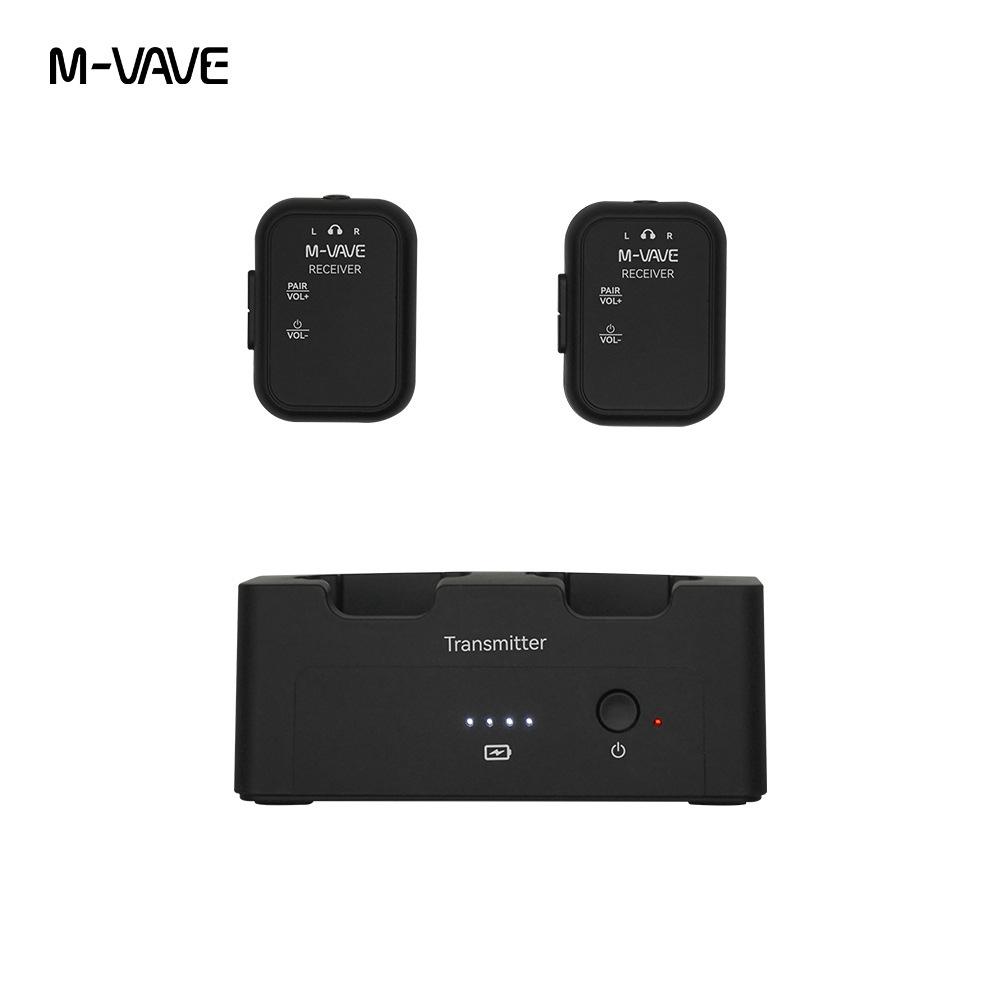 M-VAVE WP-12 Беспроводной Аудио Передатчик и Приемник: Портативный внутриканальный монитор с зарядным кейсом (Один к двум).