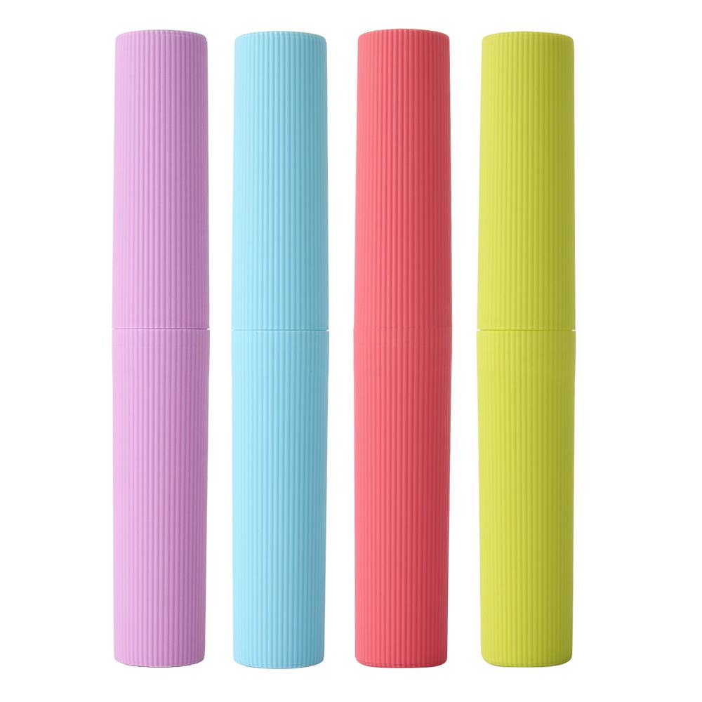 New Travel Portable Toothpaste Cylinder Case Storage Box Toothbrush Holder Plastic