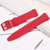 Силиконовый Ремешок Для Часов Swatch 17мм 19мм 20мм Пряжка-Штырек Водонепроницаемый Браслет Наручный Аксессуары Для Часов