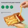 50 шт. Одноразовый крафтовый бумажный поднос для подачи еды с двумя отделениями, картонные контейнеры для закусок, картофеля фри, курицы, салата для вечеринки