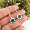 Green Emerald Gemstone Earrings Jewelry, Handmade Gorgeous Silver Earrings, 925 Sterling Silver Jewelry For Wedding Gift