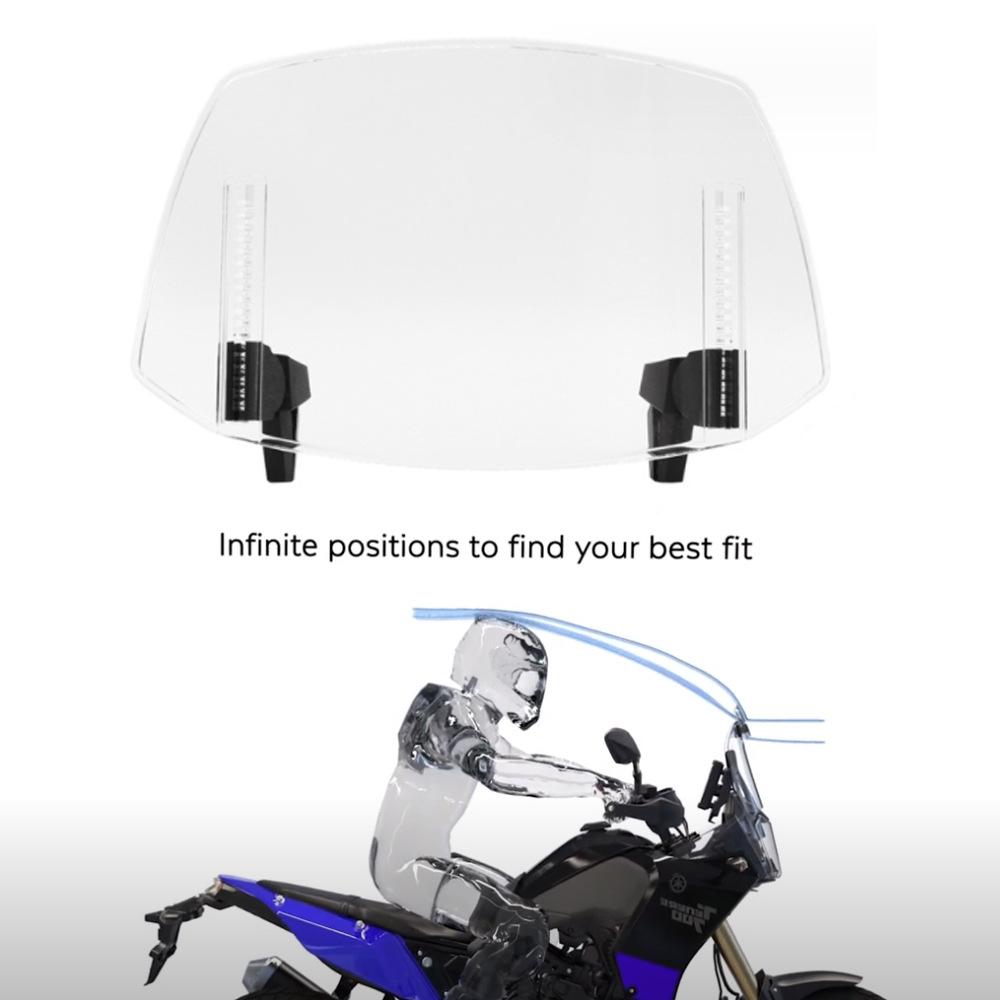 Adjustable Clip-on Windshield Universal for Most Motorcycle Dirt Bikes with Windshield