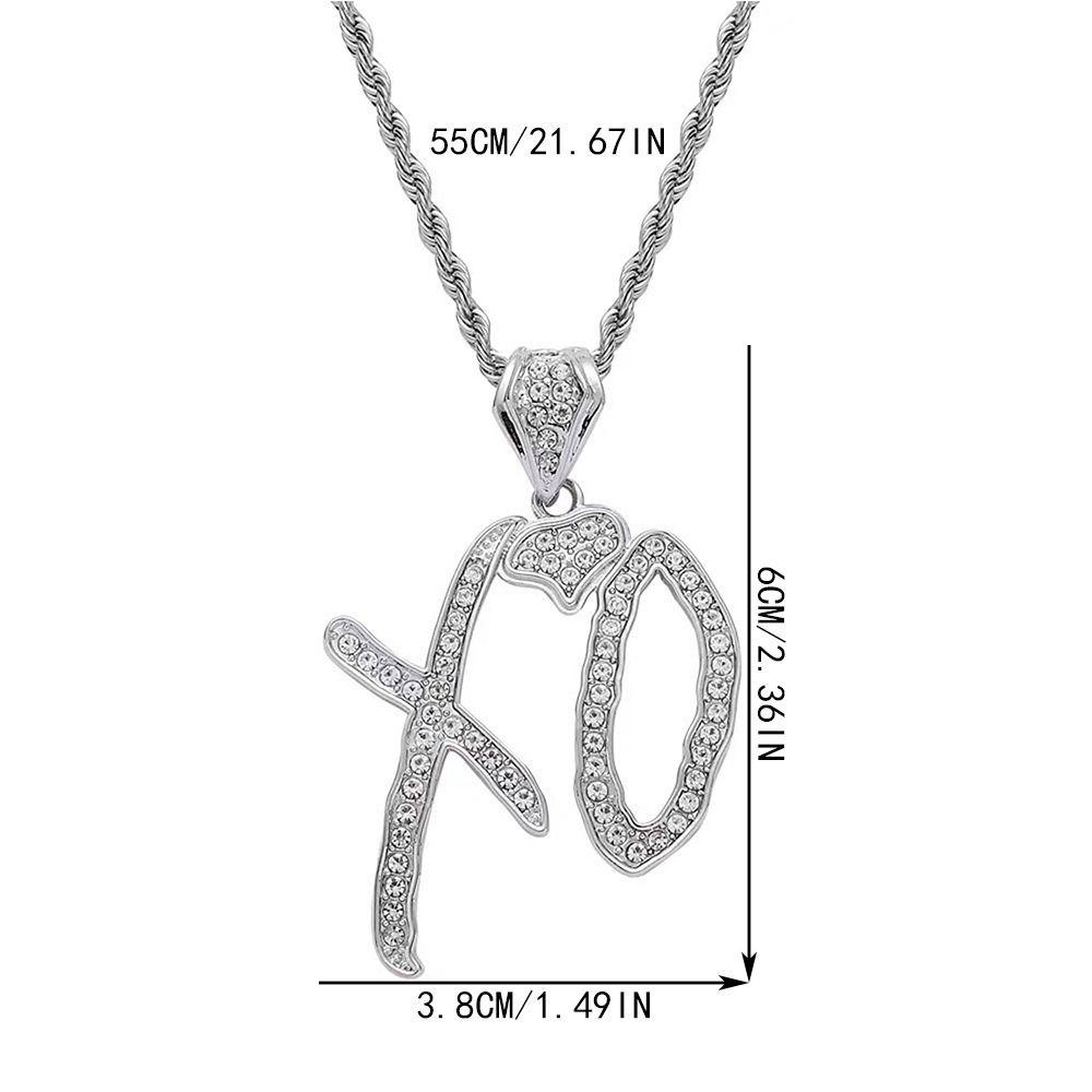 Ожерелье в стиле хип-хоп золотого цвета с ожерельем-буквой из кубического циркония Ювелирные аксессуары