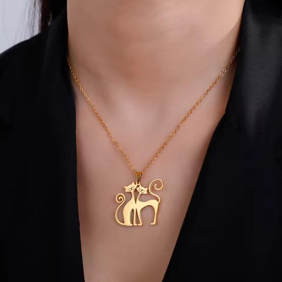 Cazador Cute Long Tail Cat Drop Earrings for Women Stainless Steel Jewelry Animal Kitten Dangle Earrings Gift 2026 Trend