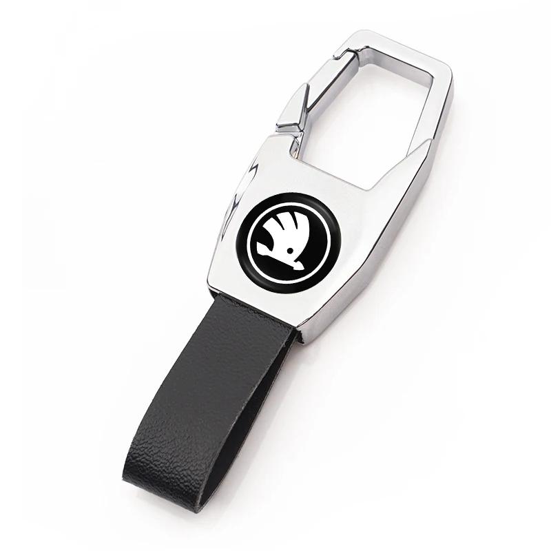Car Sticker Zinc Alloy Car Key Buckle Auto Key Ring Keychain For Skoda Kylaq Elroq Kodiaq Octavia Enyaq Kamiq Scala Rapid Superb ulnm83