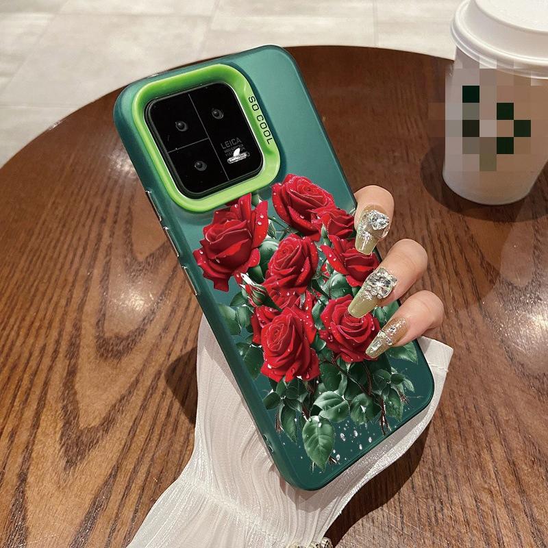 Чехол Rose Flower для iPhone 16 Pro Max Samsung A55 A35 S24 FE Xiaomi Redmi Note 13 Pro 14C Huawei Honor 200 противоударный бампер для телефона с защитой от царапин