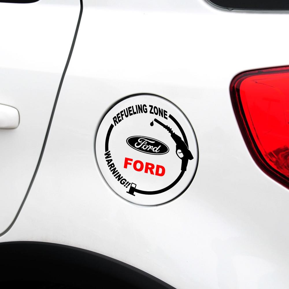 Car Fuel Cap Sticker Vinyl Stylish Decorative Decal For Ford Ranger Focus Kuga Mustang MAX Transit Mondeo Racing Fusion Styling HNQJR1