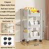 Trolley Bookshelf Kitchen Multi-Layer Storage Rack with Wheels Corner Narrow Slit Storage Cabinet Bathroom Mobile Display Shelf