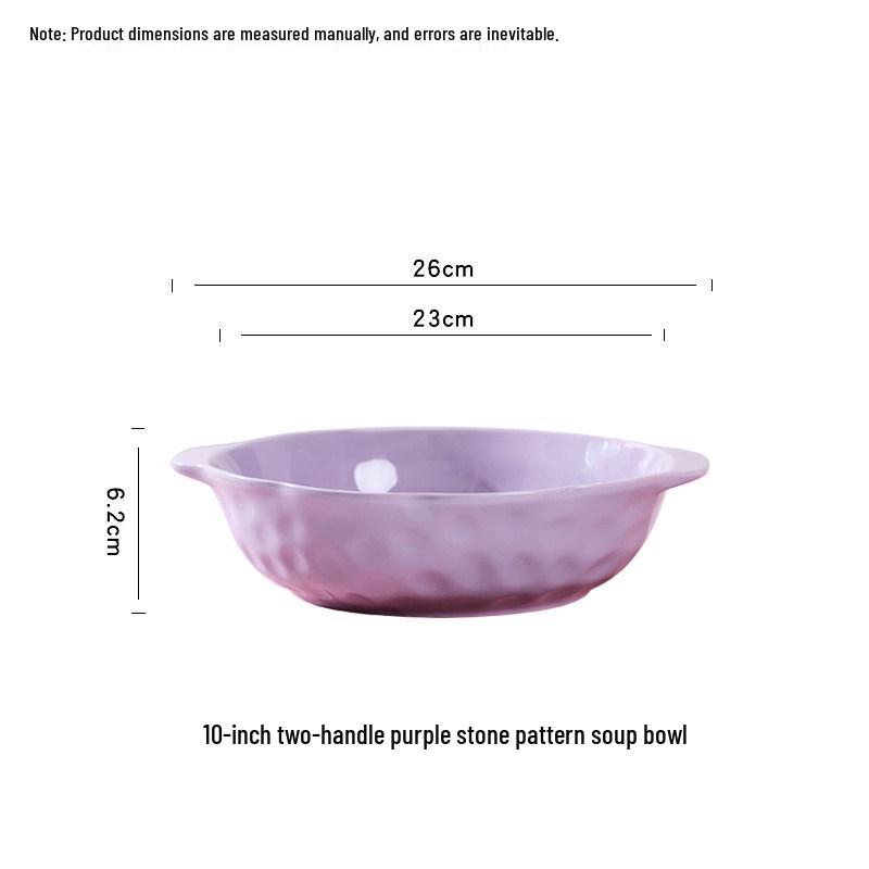 Большая керамическая супница 12 дюймов: С двумя ручками, термостойкая, защита от ожогов - Новый стиль 2024 года, миска для рыбы с квашеной капустой