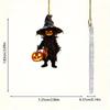 2024 New Acrylic Halloween Creative Pumpkin Lantern Men In Black Car Rearview Mirror Pendant Arrangement Keychain Backpack Pendant